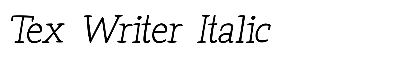 Tex Writer Italic